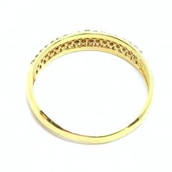 Anel em ouro amarelo 18k com 56 zirconia - 2ANZ0029