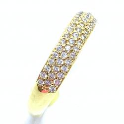 Anel em ouro amarelo 18k com 56 zirconia - 2ANZ0029