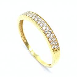 Anel em ouro amarelo 18k com 33 zirconia - 2ANZ0030