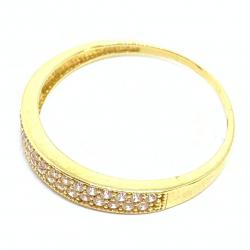 Anel em ouro amarelo 18k com 33 zirconia - 2ANZ0030