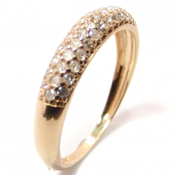 Anel em ouro amarelo 18k c/ zirconias - 2ANZ0047