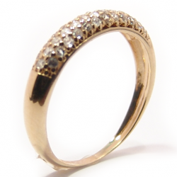 Anel em ouro amarelo 18k c/ zirconias - 2ANZ0047