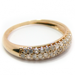 Anel em ouro amarelo 18k c/ zirconias - 2ANZ0047