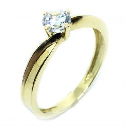 Anel Solitrio em ouro 18k com zirconia