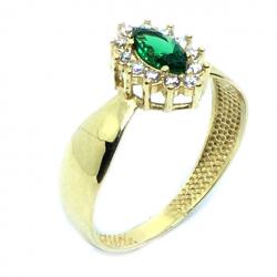 Anel em ouro amarelo 18k com 12 zirconia - 2ANZ0071 Anel em ouro amarelo 18k com 12 zirconia - 2ANZ0071