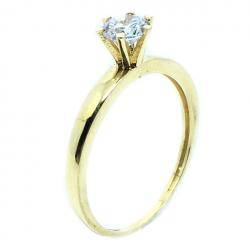 Anel em ouro amarelo 18k com 1 zirconia - 2ANZ0076