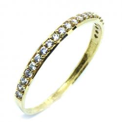 Anel em ouro amarelo 18k com 22 zirconia - 2ANZ0078