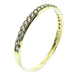 Anel em ouro amarelo 18k com 22 zirconia - 2ANZ0078