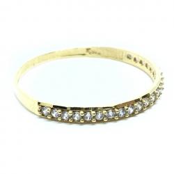 Anel em ouro amarelo 18k com 22 zirconia - 2ANZ0078