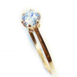 Anel Solitrio em ouro 18k com zirconia - 2ANZ0091