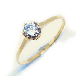 Anel Solitrio em ouro 18k com zirconia - 2ANZ0091