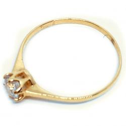 Anel Solitrio em ouro 18k com zirconia - 2ANZ0091