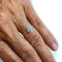 Anel Solitrio em ouro 18k com zirconia - 2ANZ0091
