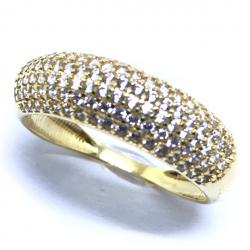 Anel em ouro amarelo 18k com 102 zirconias - 2ANZ0093