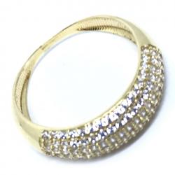 Anel em ouro amarelo 18k com 102 zirconias - 2ANZ0093