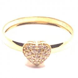 Anel em ouro amarelo 18k com 12 zirconia - 2ANZ0108 Anel em ouro amarelo 18k com 12 zirconia - 2ANZ0108
