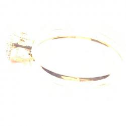 Anel em ouro amarelo 18k com 12 zirconia - 2ANZ0108