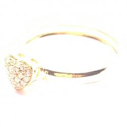 Anel em ouro amarelo 18k com 12 zirconia - 2ANZ0108