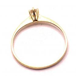 Anel em ouro amarelo 18k com 1 zirconia - 2ANZ0119