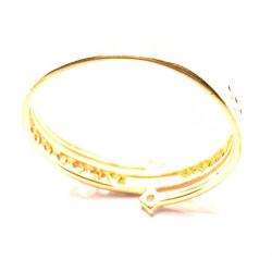 Anel em ouro amarelo 18k com 2 zirconias - 2ANZ0122