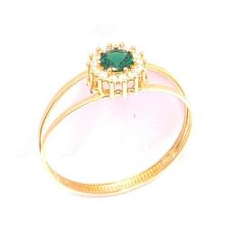 Anel em ouro amarelo 18k com 15 zirconia - 2ANZ0123