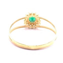 Anel em ouro amarelo 18k com 15 zirconia - 2ANZ0123