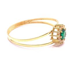 Anel em ouro amarelo 18k com 15 zirconia - 2ANZ0123