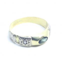 Anel formatura em ouro 18k Zircnia e P. Sinttica - 2APS0006