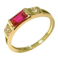 Anel formatura em ouro 18k - Zircnica e P. Sinttic - 2APS0024 (Produto Esgotado)