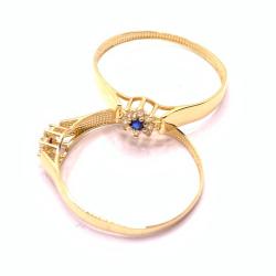 Anel em ouro 18k com pedra sintetica - 2APS0105