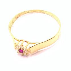 Anel em ouro 18k com pedra sintetica - 2APS0105