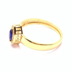 Anel em ouro 18k com pedra sintetica - 2APS0106