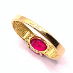 Anel em ouro 18k com pedra sintetica - 2APS0107