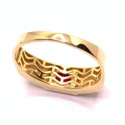 Anel em ouro 18k com pedra sintetica - 2APS0108