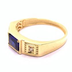 Anel em ouro 18k com pedra sintetica - 2APS0108