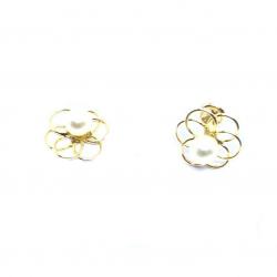 Brinco em ouro amarelo 18k com pérola - 2BPR0090