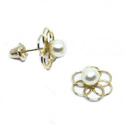 Brinco em ouro amarelo 18k com pérola - 2BPR0090