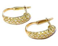 Brinco em ouro 18k feminino com brilhante - Ralador - 2brb0080 Brinco em ouro 18k feminino com brilhante - Ralador - 2brb0080