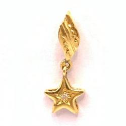 Brinco em ouro amarelo 18k feminino com diamantes - 2BRB0184