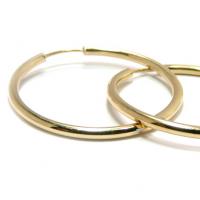 Argola redonda em ouro amarelo 18k feminina