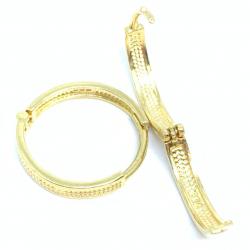 Argola Africana em ouro amarelo 18k feminina - 2BRO0041