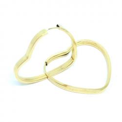 Argola africana em ouro amarelo 18k - corao - 2BRO0133