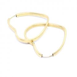 Argola africana em ouro amarelo 18k - corao - 2BRO0133