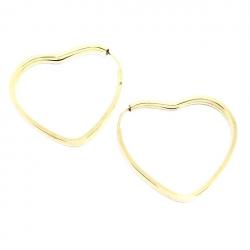 Argola africana em ouro amarelo 18k - corao - 2BRO0133