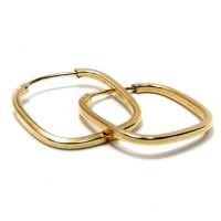 Argola africana em ouro amarelo 18k quadrada