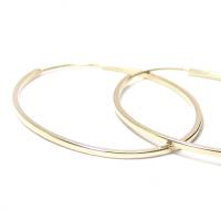 Argola Africana oval em ouro amarelo 18k feminina - 2BRO0602