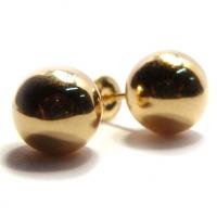 Brinco em ouro amarelo 18k - Bola 8 mm - 2BRO0683