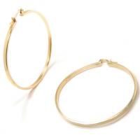 Argola Africana em ouro amarelo 18k feminina - 2BRO0707