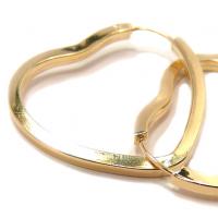 Argola africana em ouro amarelo 18k - coração