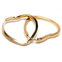Argola africana em ouro amarelo 18k - coração